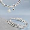 Pulsera de Plata Esterlina 9999 para Mujer Moebius Campana de la Fortuna Antigua de Tres Círculos Pulsera de Moda Niche Pulsera Exquisita