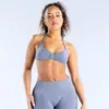 Sutiã Esportivo Dfyne Novo Sem Costura com Gola Halter para Mulheres Respirável para Esportes ao Ar Livre Fitness Yoga