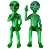 Halloween em estoque Estátua Alienígena de RESINA Resina OVNI Gnomo de Jardim Estátua Decoração