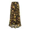 L26183-26 Saia Longa Floral Retrô Francesa de Primavera, Elegante e Emagrecedora