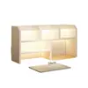 Prateleira de armazenamento de mesa, estante de mesa, armário de armazenamento de mesa, armário simples, pequena estante de vários níveis para casa e escritório