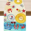 Caminho de Mesa de Verão Praia Oceânica Base de Mesa com Conchas Decoração Atmosfera de Verão Sala de Estar Mesa de Centro Armário de Entrada Toalha de Mesa