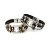 Pulsera de Cuero Multicapa con Cuentas de Ópalo Estilo Coreano Joyería Pulsera Simple de Acero Inoxidable Decoraciones de Muñeca para Mujer
