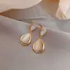 Pendientes 2022 Nueva Moda Piedra Ojo de Gato Pendientes adelgazantes que reducen la edad con pendientes de temperamento de moda súper brillantes