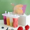 Molde de sorvete verão doméstico geladeira Sorvete caseiro Picolé máquina de sorvete bandeja de gelo conveniente simples quatro grades fácil de tirar