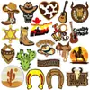 Adesivo de Tecido Bordado Caçador de Recompensas Patch Jeans Western Arte Cavalo Galopando Jeans Região Oeste Adesivo Bordado Tau Jeans