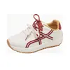 2026 nuevos tenis Forrest Gump de bloques de color estilo Hong Kong, zapatillas casual blancas con cordones para mujer, zapatillas de entrenamiento alemanas de suela gruesa para estudiantes