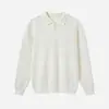 APO Ropa de Hombre Transfronteriza para Hombre Suéter Perezoso de Punto de 12 Calibres con Cuello Polo Estilo Old Money Holgado de Manga Larga