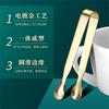 Procesamiento Personalizado de Pinzas para Cubos de Azúcar de Acero Inoxidable 430, Pinzas para Cubos de Azúcar Chapadas en Oro, Pinzas para Cubitos de Hielo, Pinzas Pequeñas para Hielo Redondas Chapadas en Oro