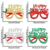 Gafas de Decoración para Fiesta de Navidad Feliz Año Nuevo Accesorios para Fotos de Año Nuevo Marco de Gafas con Copo de Nieve, Baya y Letra