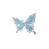 Anillo Abierto de Alto Nivel para Mujer Mariposa Líquida Dorada Goteada con Aceite Esmaltado Irregular Nicho Apilable Anillo de Alto Nivel