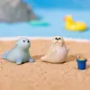 Adornos de Micro Paisajismo Focas Marinas Artificiales, Focas, Animales Pequeños, Resina Creativa para Montar en Coche, Manualidad DIY, Accesorios Decorativos