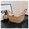 Bolsa Simples Estilo Japonês Dumpling 2024 Nova Bolsa Transversal Estilo Esportivo Grande Capacidade Estudante Aula Ombro Commuter para Mulheres