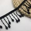 Cinta de Encaje de Perlas Bordada a Mano con Borla de Cristal para DIY Hanfu Cortina Iluminación Accesorio de Ropa Estilo Étnico
