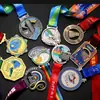 Medallas de Metal Personalizadas, Placas Conmemorativas para Eventos Deportivos de Maratón, Insignias de Premiación para Reuniones Deportivas Escolares Hechas a Medida