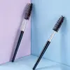 Pincel Espiral Preto para Sobrancelhas, Pente Descartável para Cílios, Pincel Portátil Curvador de Cílios, Pincel Especial para Creme de Sobrancelhas de Maquiador