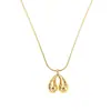Collar de Acero de Titanio Retro Francés de Venta Caliente Transfronterizo con Varias Formas, Joyería de Cadena para Clavícula con Diseño Personalizado de Diamante de Amor de Nicho