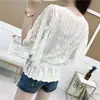 Tops de Hada para Mujer 2025 Primavera Nuevo Estilo Blanco Súper Hada Aspecto Adelgazante Estilo Occidental Blusa Cintura Encaje Murciélago Camisa