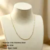 Estilo de Lujo Accesible Ins Francés Colgante Exquisito DIY Acero Inoxidable Chapado en Oro de 18K Coloridos 6*3mm Rectangulares Geométricos Accesorios