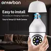 Cámara de Vigilancia Bombilla Inteligente Wifi Inalámbrica 360 Grados Control Remoto por Teléfono Móvil Visión Nocturna HD a Todo Color Visión Nocturna Inteligente