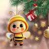 Novo 2D Novo Fofo e Fofo Traje de Abelha Decoração de Carro Pingente de Retrovisor de Carro Presente Árvore de Natal