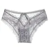 Ropa Interior Sexy para Mujer Europea y Americana Tangas Francesas Delgadas Transparentes con Lazo y Encaje Levanta Glúteos Cintura Baja Transpirables Ropa Interior de Triángulo