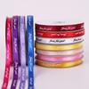 Fita Inglesa de 1cm em Estoque do Fabricante para Embalagem de Presente de Aniversário, Confeitaria de Bolo, Fita Colorida Estampada, Fita Decorativa