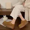 Sandalias Birkenstock de plataforma bordadas para mujer, nueva colección primavera 2026, suela gruesa, que aumentan la altura, mocasines retro