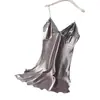 AliExpress envío directo transfronterizo camisola de encaje europea y americana lencería sexy, pijama multicolor para mujer, ropa de casa