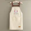 Avental Impermeável Doméstico de Cozinha Impressão de Logo Roupa de Trabalho para Catering Avental à Prova de Óleo para Adultos Armazenamento de Celular Feminino