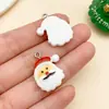 24 colgantes de resina navideños: Papá Noel, árbol de Navidad, renos, accesorios para pendientes y llaveros DIY