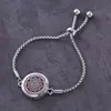 Regalo novia acero titanio hueco aromaterapia abierto pulsera aceite esencial tamaño ajustable europeo y americano pulsera perfume moda