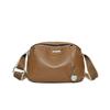 Bolsa Feminina Personalizada em Couro Genuíno, Bolsa de Ombro Transversal, Bolsa Casual de Moda em Couro Bovino de Primeira Camada, Bolsa Boston de Couro Genuíno para Venda Transfronteiriça