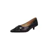 Elegantes Zapatos de Mujer para el Trabajo Ojo de Gato Tacón Hebilla Metálica Piel de Oveja 2026 Otoño Delgados de Tacón Medio Punta Cuadrada Pequeña Piel Total Boca Baja