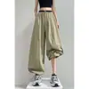 Ropa de Mujer Seda de Hielo Secado Rápido Pantalones de Pierna Ancha 2026 Verano Nuevo Sueltos Adelgazantes Casual Bloqueo de Color Ropa de Trabajo Pantalones Deportivos