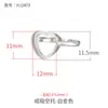 Montura de Anillo Japonesa y Coreana con Forma de Corazón para Mujer DIY Montura de Anillo de Jade Cera de Abeja Accesorio Abierto Ajustable 11*12mm