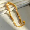 Pulsera de corazón hueco y trébol de cuatro hojas chapada en oro vietnamita para mujer, duradera y que no se decolora, disponible para dropshipping, nuevo accesorio de moda
