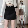 Outono 2026 Novo Estilo Coreano Cintura Alta Emagrecedor Versátil Justa ao Corpo Saia Curta Nicho Marrom Senso de Design Saia de PU