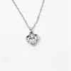 Collar de Cuatro Hojas de la Suerte con Diamantes Moissanita, Venta Caliente Cruzada, Joyería de Cadena para Clavícula Versátil Estilo INS para Mujer, Lujo Ligero