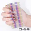 Fábrica Zhengxiang Personalizado Oem Gradiente Rosa Cebola Arco-Íris Película para Esmalte de Unha Adesivos de Nail Art 3D Europeus e Americanos Temu Adesivos de Unha Odm