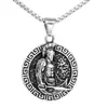 Medalla conmemorativa personalizada de nuevo estilo retro Guerrero Espartano europeo y americano colgante de acero inoxidable venta caliente