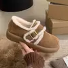 Zapatos de Nieve de Suela Blanda para Mujer Otoño e Invierno 2025 Zapatos de Mujer con Forro de Felpa Nuevos Zapatos Retro de Suela Gruesa Zapatos Birkenstock Mocasines Zapatos de Algodón