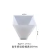Molde de Silicone Pirâmide de Resina Cristal DIY Joias Feitas à Mão Triângulo Flor Seca Modelo de Ornamento de Resina