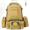 Mochila Multifuncional Combinada de 55L Bolsa Táctica de Montañismo Deportes de Ciclismo Exterior Hombro Campo Impermeable Exterior