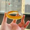 Pulsera de Ágata Calcedonia Colorida Tipo Hielo Natural, Pulsera de Ágata Jade Color Miel para Mujeres, Pulsera Color Koi para Riqueza y Prosperidad, Regalo para Esposo