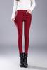 Leggings gruesos con forro polar para mujer, pantalones de cintura alta, ajustados y elásticos, pantalones casuales de otoño e invierno para mujer