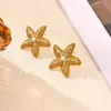 Pendientes de Acero Inoxidable de Venta Caliente Transfronterizos Europeos y Americanos para Mujer, Modernos y Sencillos, Pendientes Geométricos Versátiles Chapados en Oro de 18 Quilates