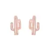 Nuevos aretes de cactus huecos tropicales frescos lindos de moda estilo coreano para niñas al por mayor