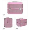 Cosmético portátil Caso Grande capacidade de alto valor Multi-camada Nail Art Storage Caixa Bordado Nail Art Liga de alumínio Casa Armazenamento Caixa