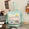 Mochila Transparente Estilo Japonés de Alto Valor Estético, Fresca y Dulce, para Estudiantes de Secundaria, Mochila Ligera de Gran Capacidad, Bolsa Ita